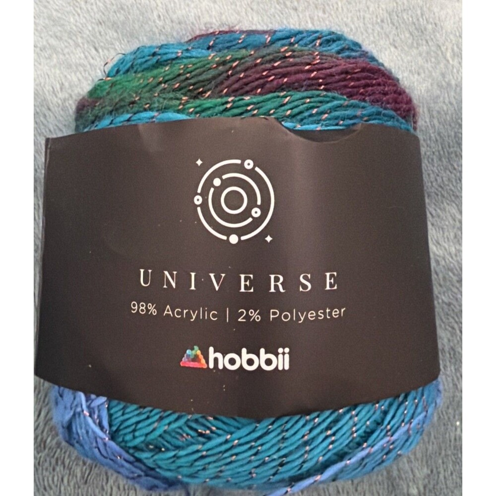 Hobbii Universe Yarn Sparkle Acrylic Polyester Multicolor Glitter Yarn